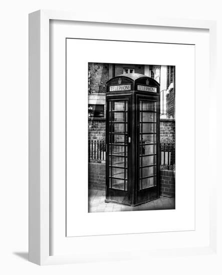 Old Black Telephone Booth on a Street in London - City of London - UK - England - United Kingdom-Philippe Hugonnard-Framed Art Print