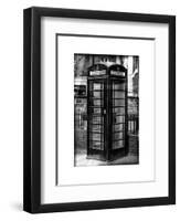 Old Black Telephone Booth on a Street in London - City of London - UK - England - United Kingdom-Philippe Hugonnard-Framed Art Print