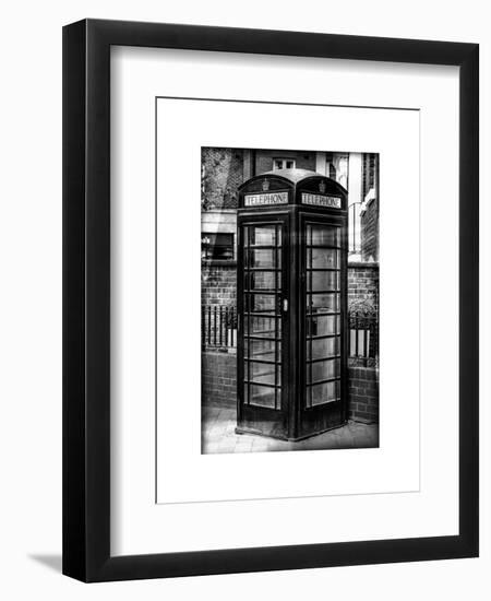 Old Black Telephone Booth on a Street in London - City of London - UK - England - United Kingdom-Philippe Hugonnard-Framed Art Print