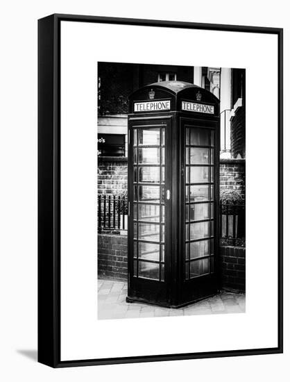 Old Black Telephone Booth on a Street in London - City of London - UK - England - United Kingdom-Philippe Hugonnard-Framed Stretched Canvas