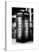 Old Black Telephone Booth on a Street in London - City of London - UK - England - United Kingdom-Philippe Hugonnard-Stretched Canvas