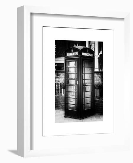 Old Black Telephone Booth on a Street in London - City of London - UK - England - United Kingdom-Philippe Hugonnard-Framed Art Print