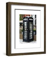 Old Black Telephone Booth on a Street in London - City of London - UK - England - United Kingdom-Philippe Hugonnard-Framed Art Print