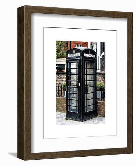 Old Black Telephone Booth on a Street in London - City of London - UK - England - United Kingdom-Philippe Hugonnard-Framed Art Print