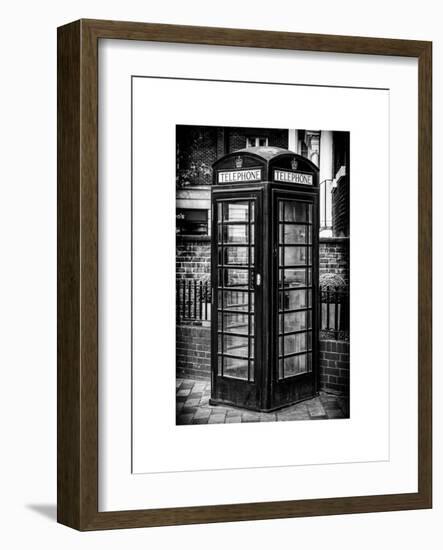 Old Black Telephone Booth on a Street in London - City of London - UK - England - United Kingdom-Philippe Hugonnard-Framed Art Print