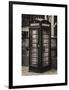 Old Black Telephone Booth on a Street in London - City of London - UK - England - United Kingdom-Philippe Hugonnard-Framed Art Print