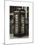 Old Black Telephone Booth on a Street in London - City of London - UK - England - United Kingdom-Philippe Hugonnard-Mounted Art Print