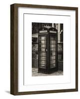 Old Black Telephone Booth on a Street in London - City of London - UK - England - United Kingdom-Philippe Hugonnard-Framed Art Print