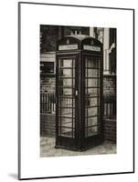 Old Black Telephone Booth on a Street in London - City of London - UK - England - United Kingdom-Philippe Hugonnard-Mounted Art Print