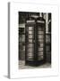 Old Black Telephone Booth on a Street in London - City of London - UK - England - United Kingdom-Philippe Hugonnard-Stretched Canvas