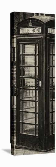 Old Black Telephone Booth on a Street in London - City of London - UK - Photography Door Poster-Philippe Hugonnard-Stretched Canvas
