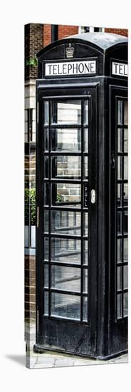 Old Black Telephone Booth on a Street in London - City of London - UK - Photography Door Poster-Philippe Hugonnard-Stretched Canvas