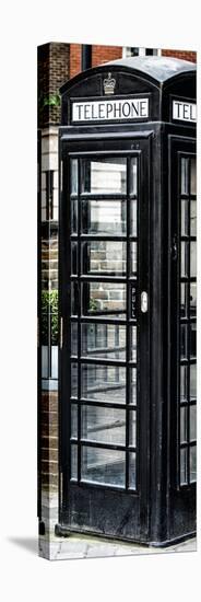 Old Black Telephone Booth on a Street in London - City of London - UK - Photography Door Poster-Philippe Hugonnard-Stretched Canvas