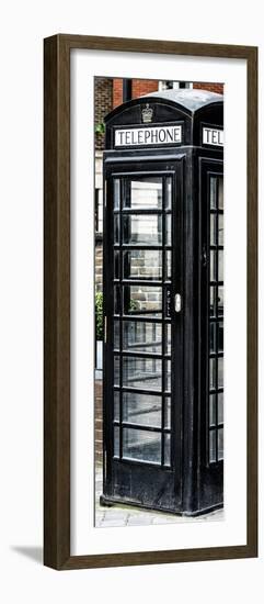 Old Black Telephone Booth on a Street in London - City of London - UK - Photography Door Poster-Philippe Hugonnard-Framed Photographic Print