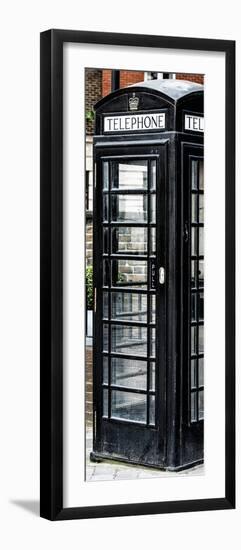 Old Black Telephone Booth on a Street in London - City of London - UK - Photography Door Poster-Philippe Hugonnard-Framed Photographic Print