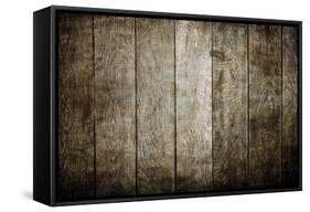 Old Black Wood Texture (For Background)-caesart-Framed Stretched Canvas