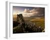 Old Blackhouse Ruin Near Timsgarry, West Coast, Sunset. Isle of Lewis, Outer Hebrides, Scotland, UK-Patrick Dieudonne-Framed Photographic Print