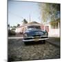 Old Blue American Car, Trinidad, Cuba, West Indies, Central America-Lee Frost-Mounted Photographic Print