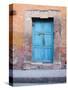Old Blue Door, San Miguel, Guanajuato State, Mexico-Julie Eggers-Stretched Canvas