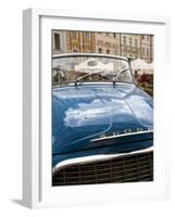 Old Blue Skoda Car, Old Town, Prague, Czech Republic, Europe-Martin Child-Framed Photographic Print