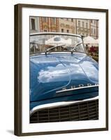 Old Blue Skoda Car, Old Town, Prague, Czech Republic, Europe-Martin Child-Framed Photographic Print