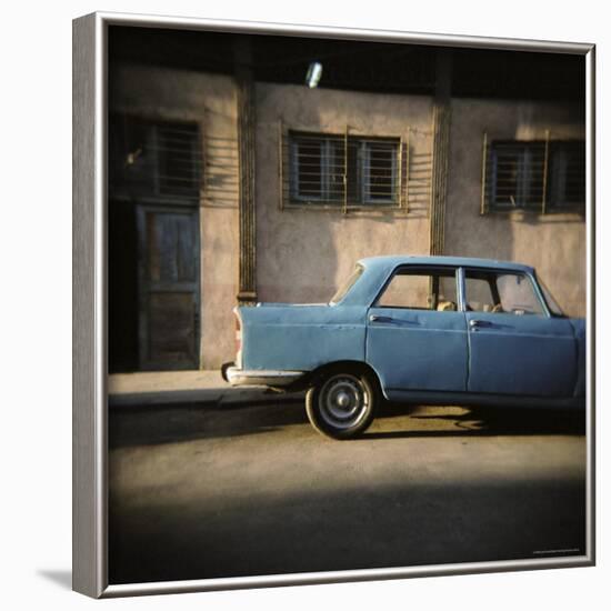 Old Blue Soviet Car, Havana, Cuba, West Indies, Central America-Lee Frost-Framed Photographic Print