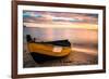 Old Boat at Sunset Beach-null-Framed Art Print