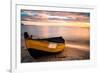 Old Boat at Sunset Beach-null-Framed Art Print