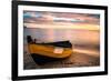 Old Boat at Sunset Beach-null-Framed Art Print