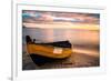 Old Boat at Sunset Beach-null-Framed Art Print