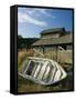 Old Boat, Ninilchik, Kenai Peninsula, Alaska, USA-Walter Bibikow-Framed Stretched Canvas