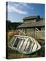 Old Boat, Ninilchik, Kenai Peninsula, Alaska, USA-Walter Bibikow-Stretched Canvas