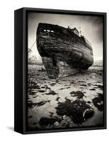 Old Boat on Sand-Craig Roberts-Framed Stretched Canvas