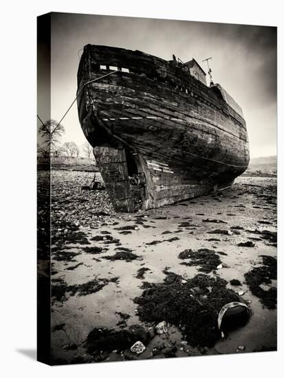 Old Boat on Sand-Craig Roberts-Stretched Canvas