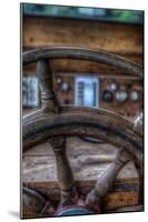 Old Boat Steering Wheel-Nathan Wright-Mounted Photographic Print