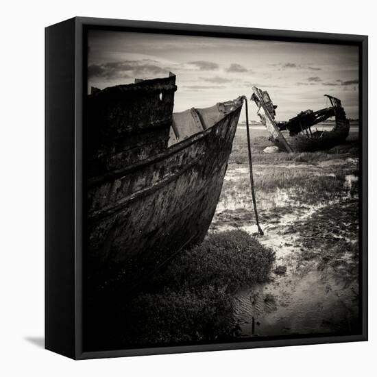 Old Boats on Sand-Craig Roberts-Framed Stretched Canvas