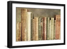 Old Books on a Shelf-Tom Quartermaine-Framed Giclee Print