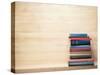 Old Books on a Wooden Shelf.-donatas1205-Stretched Canvas