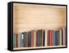 Old Books on a Wooden Shelf.-donatas1205-Framed Stretched Canvas