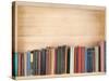 Old Books on a Wooden Shelf.-donatas1205-Stretched Canvas