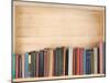 Old Books on a Wooden Shelf.-donatas1205-Mounted Photographic Print