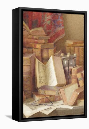 Old Books to Read-Frederick Spencer-Framed Stretched Canvas