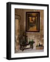 Old Bottling Machine Inside a Disused Winery in the Village of Abalos-John Warburton-lee-Framed Photographic Print