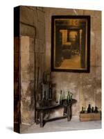 Old Bottling Machine Inside a Disused Winery in the Village of Abalos-John Warburton-lee-Stretched Canvas