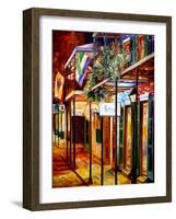 Old Bourbon Street Glow-Diane Millsap-Framed Art Print