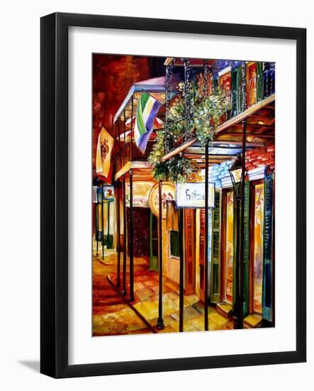 Old Bourbon Street Glow-Diane Millsap-Framed Art Print