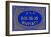 Old Bourbon Whiskey Sign-null-Framed Art Print