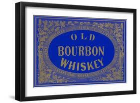 Old Bourbon Whiskey Sign-null-Framed Art Print