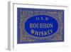 Old Bourbon Whiskey Sign-null-Framed Art Print