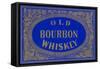 Old Bourbon Whiskey Sign-null-Framed Stretched Canvas